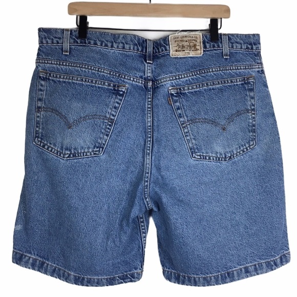 LEVI’S Vintage 545 Jean Shorts Denim Jorts Loose Fit Relaxed Medium Wash Size 40 - Picture 4 of 15
